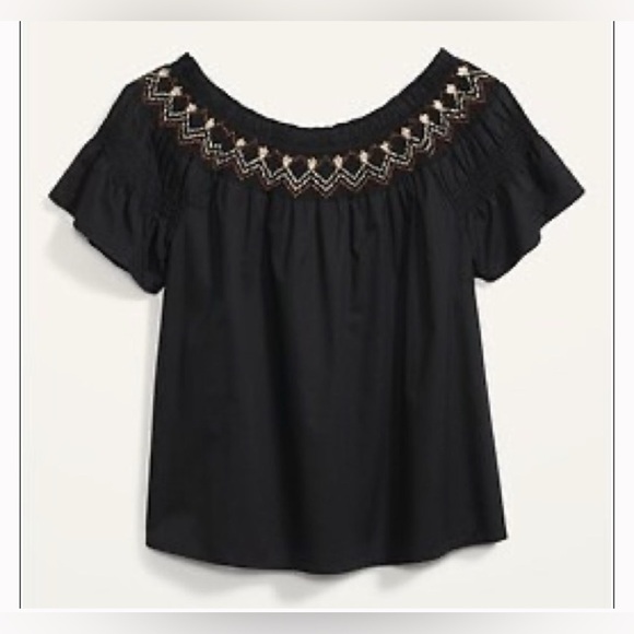 NEW Old Navy Smocked Off-the-Shoulder Flutter-Sleeve Top 4X - Picture 3 of 4